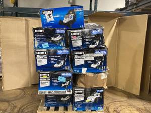 lot 26 image: PALLET OF HART Electric Lawn Mowers