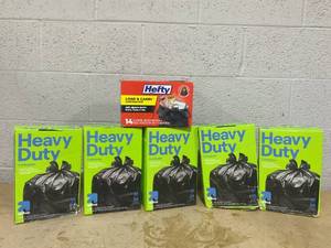 lot 102 image: LOT OF 6 up&up & Hefty Contractor Trash Bags