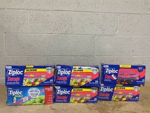 lot 104 image: LOT OF 6 Ziploc Storage Bags