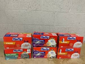lot 110 image: LOT OF 6 Hefty Trash Bags