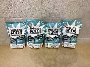 lot 210 image: LOT OF 4 Molly Suds Laundry Powder & Pods (Powder- 47Oz., Pods-29.63Oz.)