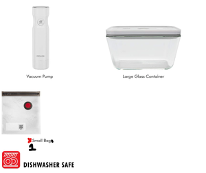 lot 36 image: ZWILLING Fresh & Save Vacuum Sealer Machine Starter Set with Airtight Food Storage Container,  Meal Prep (Only 1 Bag)