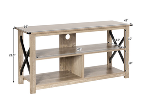 lot 41 image: Costway Modern TV Stand for TVs up to 55 w 3-Tier Open Shelves