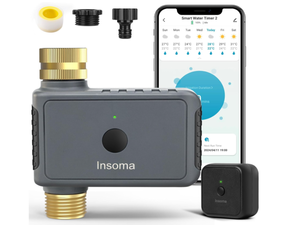 lot 144 image: Insoma WiFi Hose Timer - Brass Inlet & Outlet, VoiceApp Control Sprinkler Timers with Rain DelayManualAuto Mode, Smart Water Timer for GardenLawnYard Work with Alexa & Google Home, Energy Saving