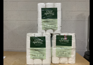 lot 140 image: LOT OF 3 ever spring 100% Recycled Bath Tissue (1 Roll Damaged)