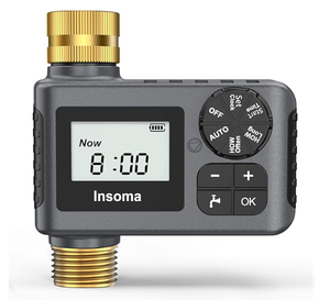 lot 152 image: Insoma Water Timer for Garden Hose with Brass Inlet & Outlet, Hose Timer with AUTOManualRain Delay Mode, Outdoor Sprinkler Timers for Automatic Drip Irrigation System Yard Lawn Watering, 1 Outlet