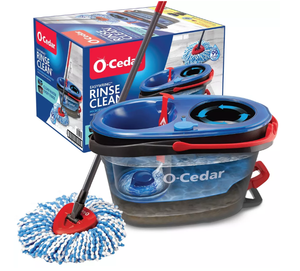 lot 164 image: O-Cedar RinseClean Spin Mop & Bucket System