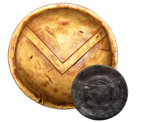lot 185 image: 300 Spartan Warrior Replica shield, cosplay movie replica shield