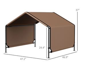 lot 194 image: PawHut Portable Dog Tent Water Resistant for Outdoor Shade Protection, Brown