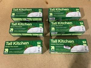 lot 172 image: LOT OF 6 up&up Tall Kitchen Winter Pine Trash Bags