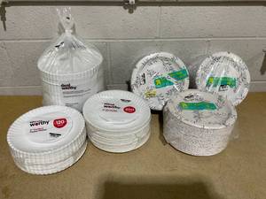 lot 317 image: LOT OF 6 Dealworthy & up&up Paper Plates