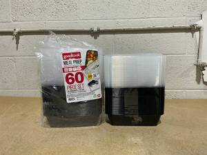 lot 323 image: LOT OF 2 Goodcook Meal Prep Containers (60pc & 55pc)