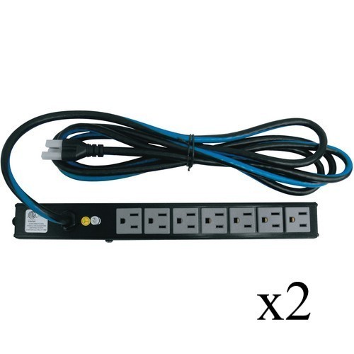 lot 46 image: (2) Middle Atlantic PD-715SC-NS 7-Outlet Slim Power Strips - NEW IN BOX