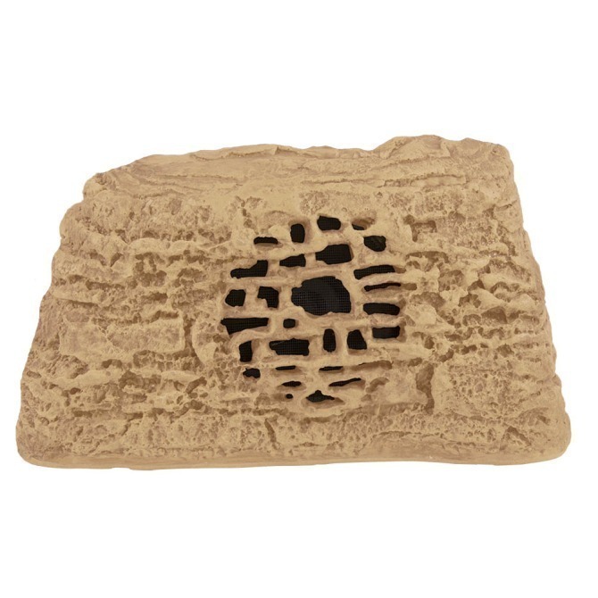 lot 42 image: Rockustics P-5079 Rocquette Rock-Shaped Outdoor Weatherproof Patio  Landscaping Pro Audio Speaker - Sandstone - NEW IN BOX