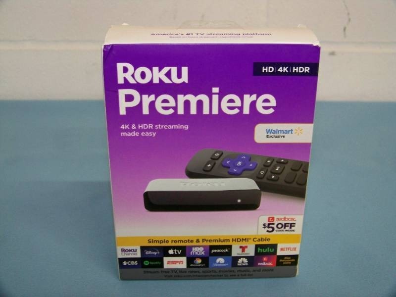 lot 60 image: ROKU Premier HD4KHDR Streaming Media Player - NEW IN BOX