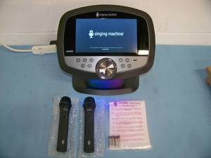 lot 19 image: Singing Machine Wi-Fi Karaoke Audio Hum with 10 LCD Touchscreen & Microphone