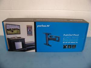 lot 61 image: Peerless-AV HPF650 Pull-Out Pivot Wall Mount for 32 - 65 Televisions  TVs  Monitors - NEW in Sealed Box