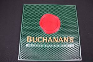 lot 26 image: BUCHANANS Blended Scotch Whisky Bar Mat - Green Textured Promotional Sign