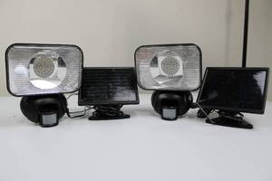 lot 53 image: LED Flood Lights - Solar Powered 4-Pack (Two Sets of Two) (Lot of 4)