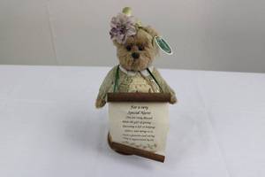 lot 104 image: Nurse Teddy Bear Figurine with Scroll - For a Very Special Nurse Keepsake