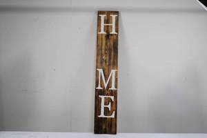 lot 148 image: HOME Sign - Rustic Wooden Wall Decor with Hanging Ring