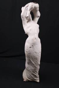 lot 149 image: Abstract White Female Figure Sculpture - Standing Draped Form, About 30 in Tall