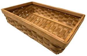 lot 22 image: Rectangular Brown Woven Basket