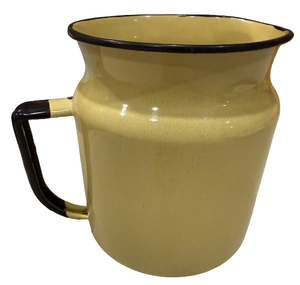 lot 27 image: Vintage Yellow Enamelware Pitcher