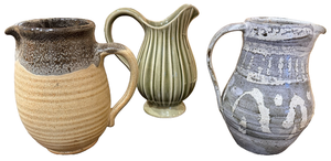 lot 46 image: Three Decorative Stoneware & Ceramic Pitchers