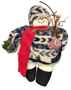 lot 66 image: Primitive Style Hand Crafted Stuffed Snowman