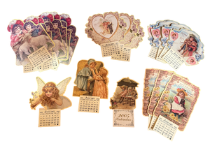 lot 21 image: Vintage Style Paper Die Cut Calendars - Small Refrigerator Magnets - 2006