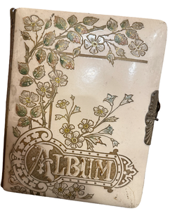 lot 12 image: Antique Victorian-era Photograph Album with Antique Photos