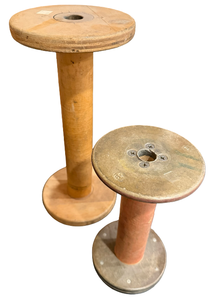 lot 87 image: Vintage Industrial Textile Mill Spools
