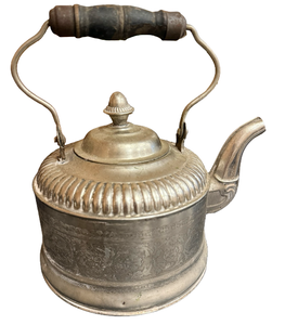 lot 90 image: Antique Metal Tea Kettle