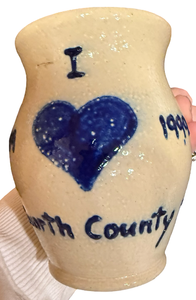 lot 105 image: Walworth County Fair Salt Glaze Shadowlawn Stoneware Mug