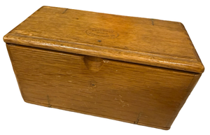 lot 3 image: Antique 1889 Singer Puzzle Box & Attachments