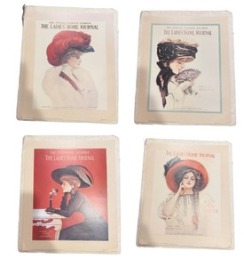 lot 2 image: Set of 4 Vintage Ladies Home Journal Magazine Covers