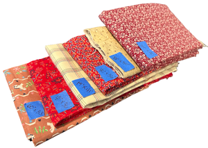 lot 26A image: Red & Yellow High Quality Fabric - 6 Pieces