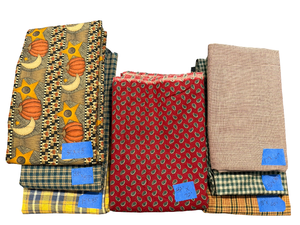 lot 13A image: High Quality Fabric - Pumpkins, Yellows, Greens