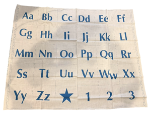 lot 12A image: Alphabet Cotton Fabric - Peas and Carrots Brand