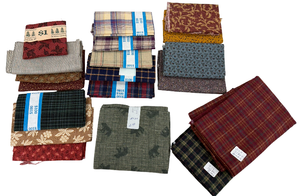 lot 42A image: Variety of Neutral Color High Quality Fabrics