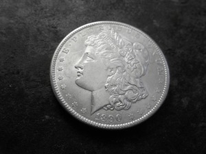 lot 22 image: 1890 Morgan Silver Dollar