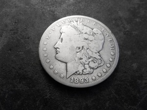 lot 32 image: 1893 CC Morgan Silver Dollar