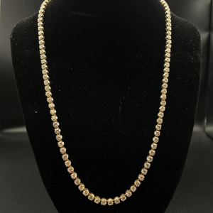 lot 4 image: 10 Carat Diamond Tennis Chain Necklace in Yellow Gold Retail $10,250 VIDEO