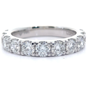 lot 8 image: 2 Carat Diamond Semi-Eternity Ring in 14k White Gold Retail $4,995 VIDEO