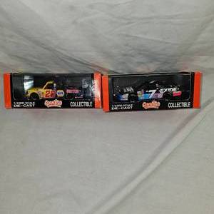 lot 1 image: (2) 143rd Scale Nascar Quartzo Collectible