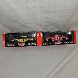 lot 2 image: (2) 143rd Scale Nascar Quartzo Collectible