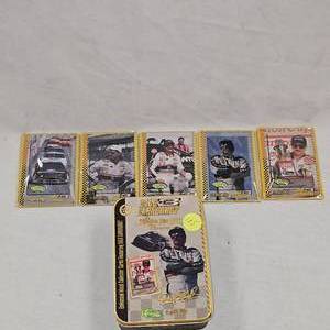 lot 105 image: Nascar Embossed Metal Card Set-Earnhardt