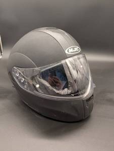 lot 13 image: HJC Full-Face Motorcycle Helmet Bluetooth Ready DOT - Matte Black Size Large