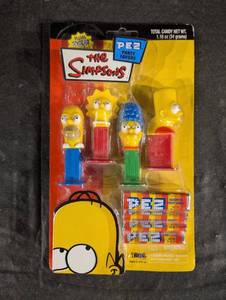 lot 25 image: PEZ Simpsons Dispensers 4-Pack - Sealed Original Packaging